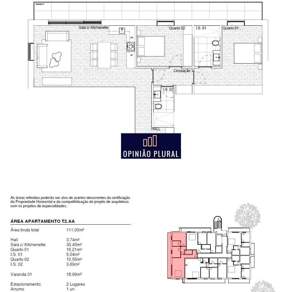 Apartamento T2 para Venda em Gondomar (São Cosme), Valbom e Jovim