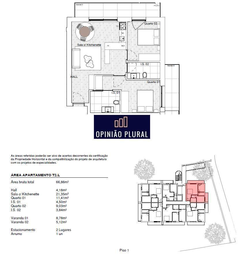 Apartamento T2 para Venda em Gondomar (São Cosme), Valbom e Jovim