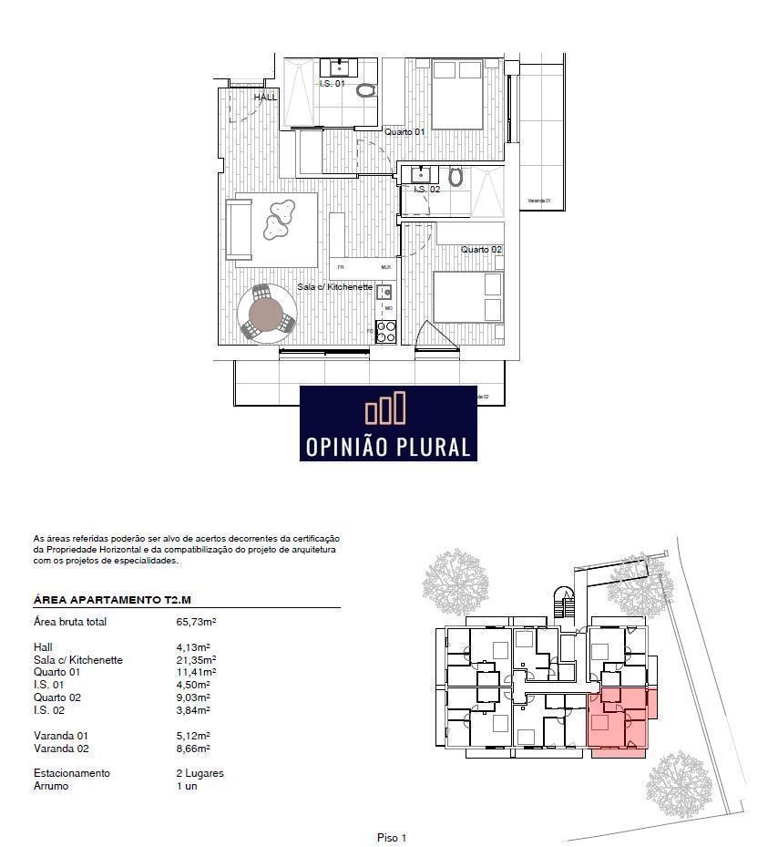 Apartamento T2 para Venda em Gondomar (São Cosme), Valbom e Jovim