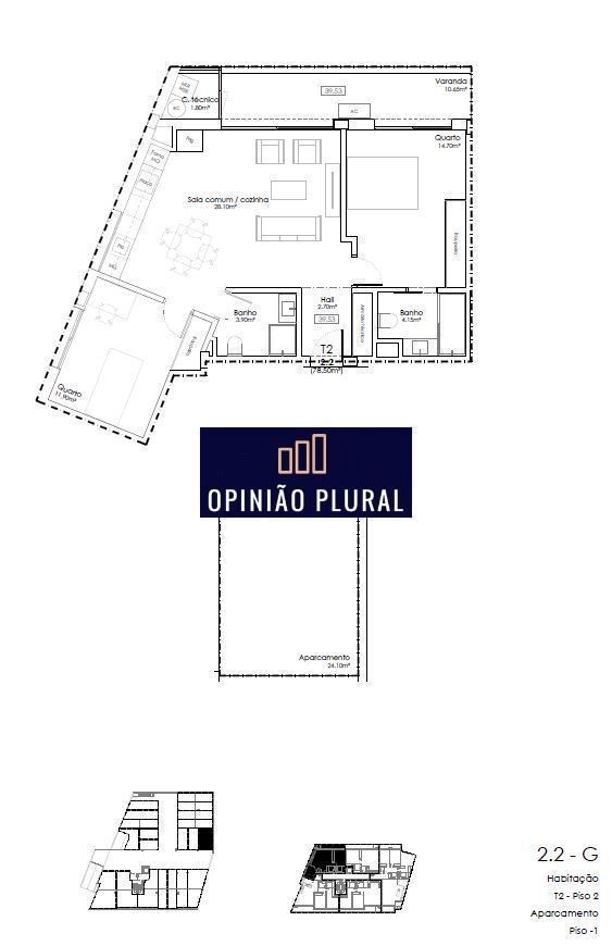 Apartamento T2 para Venda em Gulpilhares e Valadares