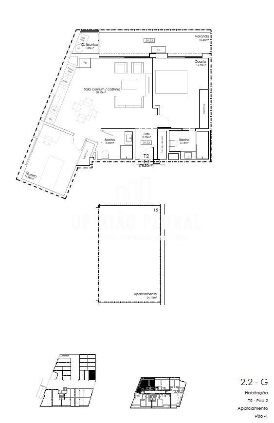 Apartamento T2 para Venda em Gulpilhares e Valadares