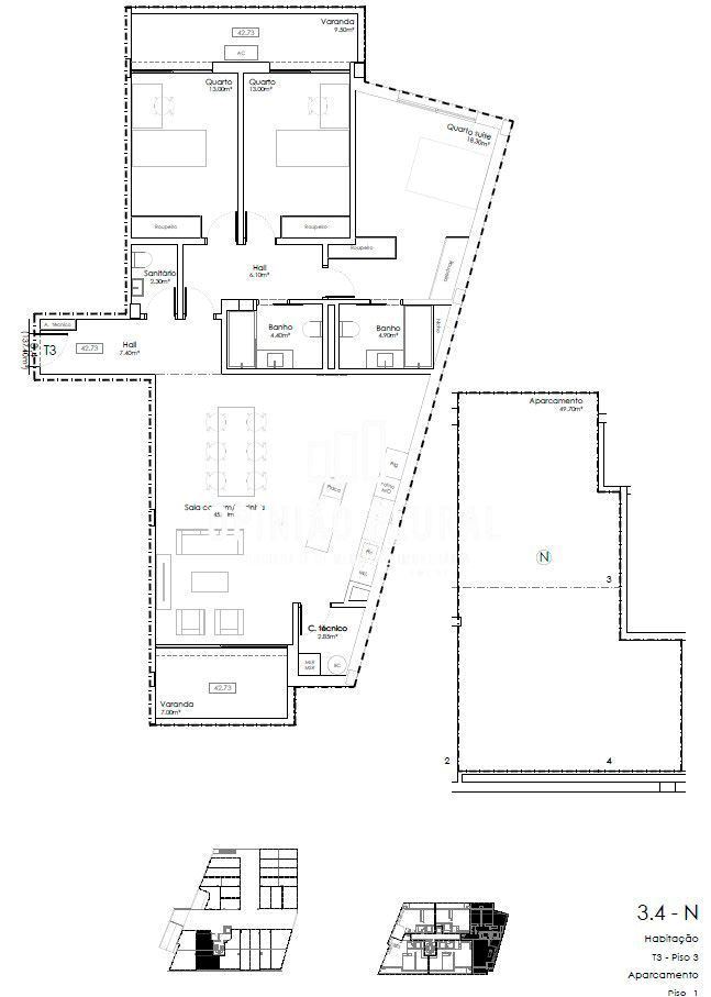 Apartamento T3 para Venda em Gulpilhares e Valadares