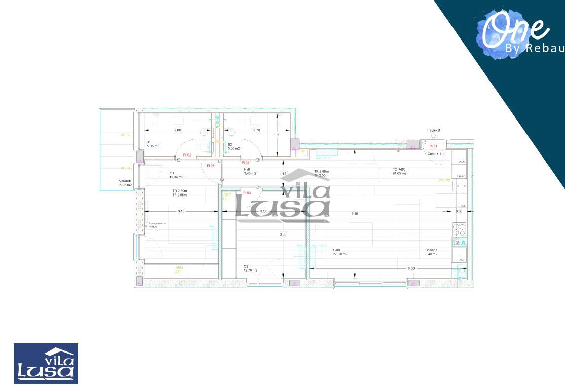 Apartamento T2 para Venda em Pedroso e Seixezelo