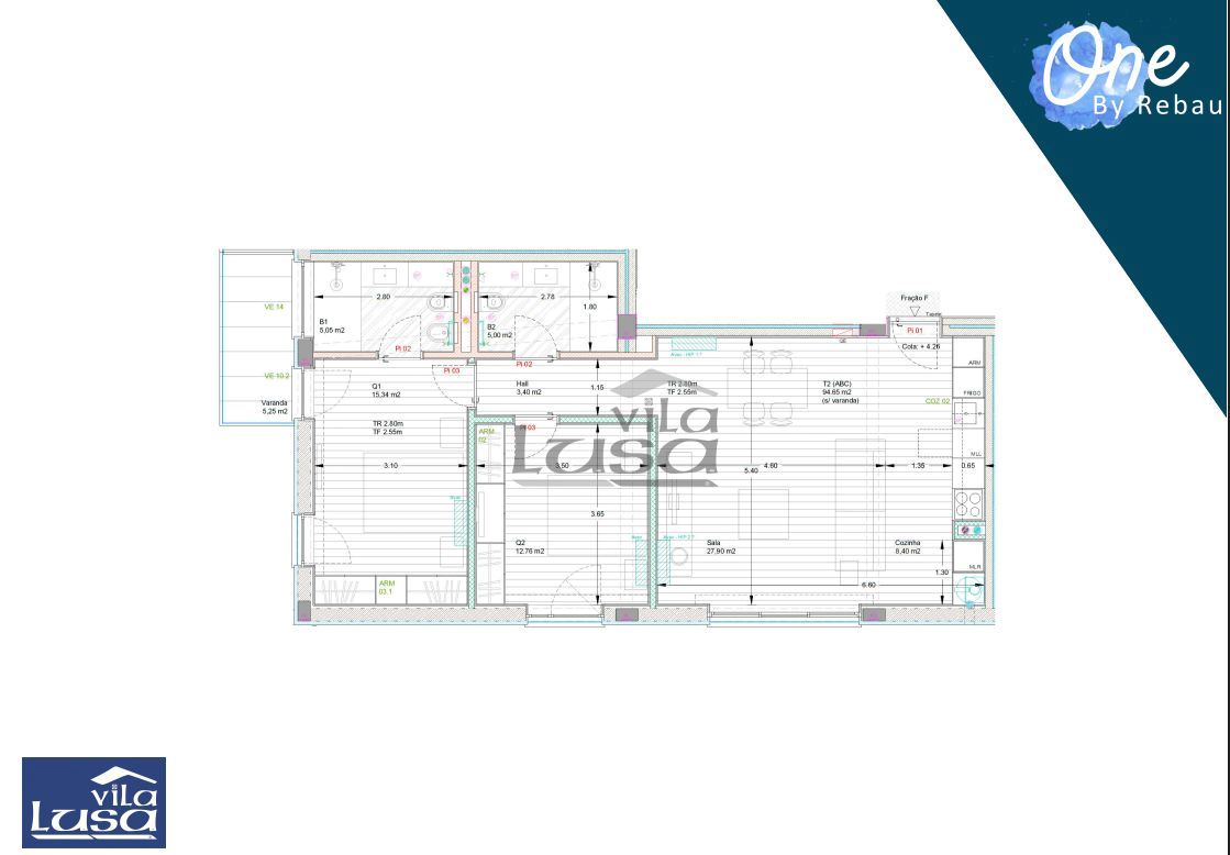 Apartamento T2 para Venda em Pedroso e Seixezelo