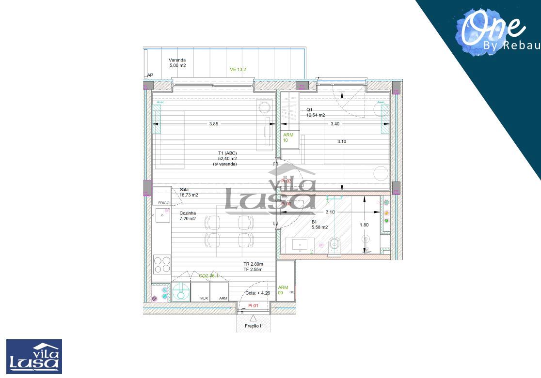 Apartamento T1 para Venda em Pedroso e Seixezelo