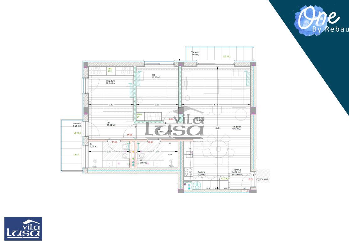 Apartamento T2 para Venda em Pedroso e Seixezelo