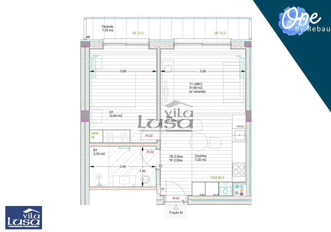 Apartamento T1 para Venda em Pedroso e Seixezelo