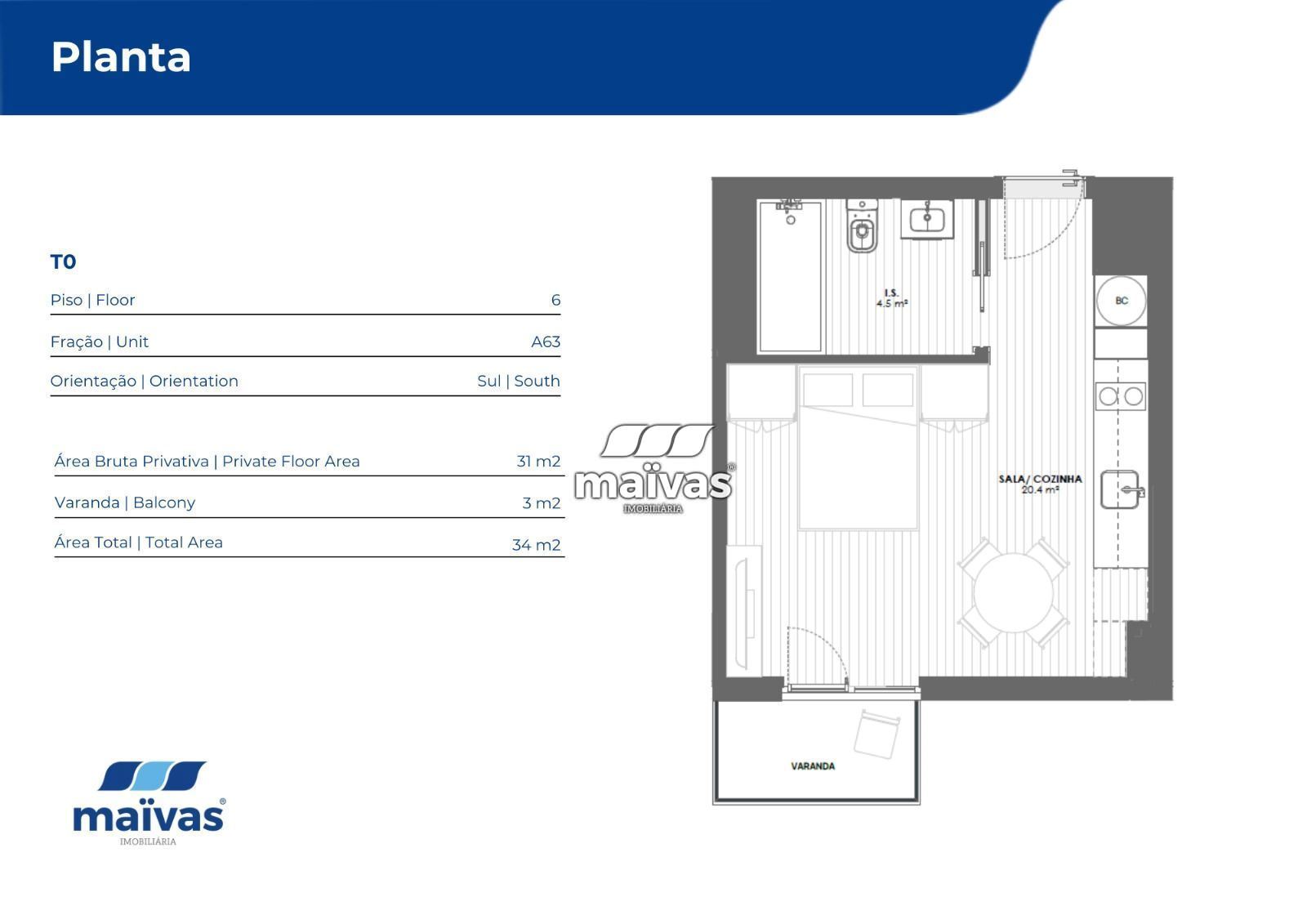 Apartamento T0 para Venda em Matosinhos e Leça da Palmeira