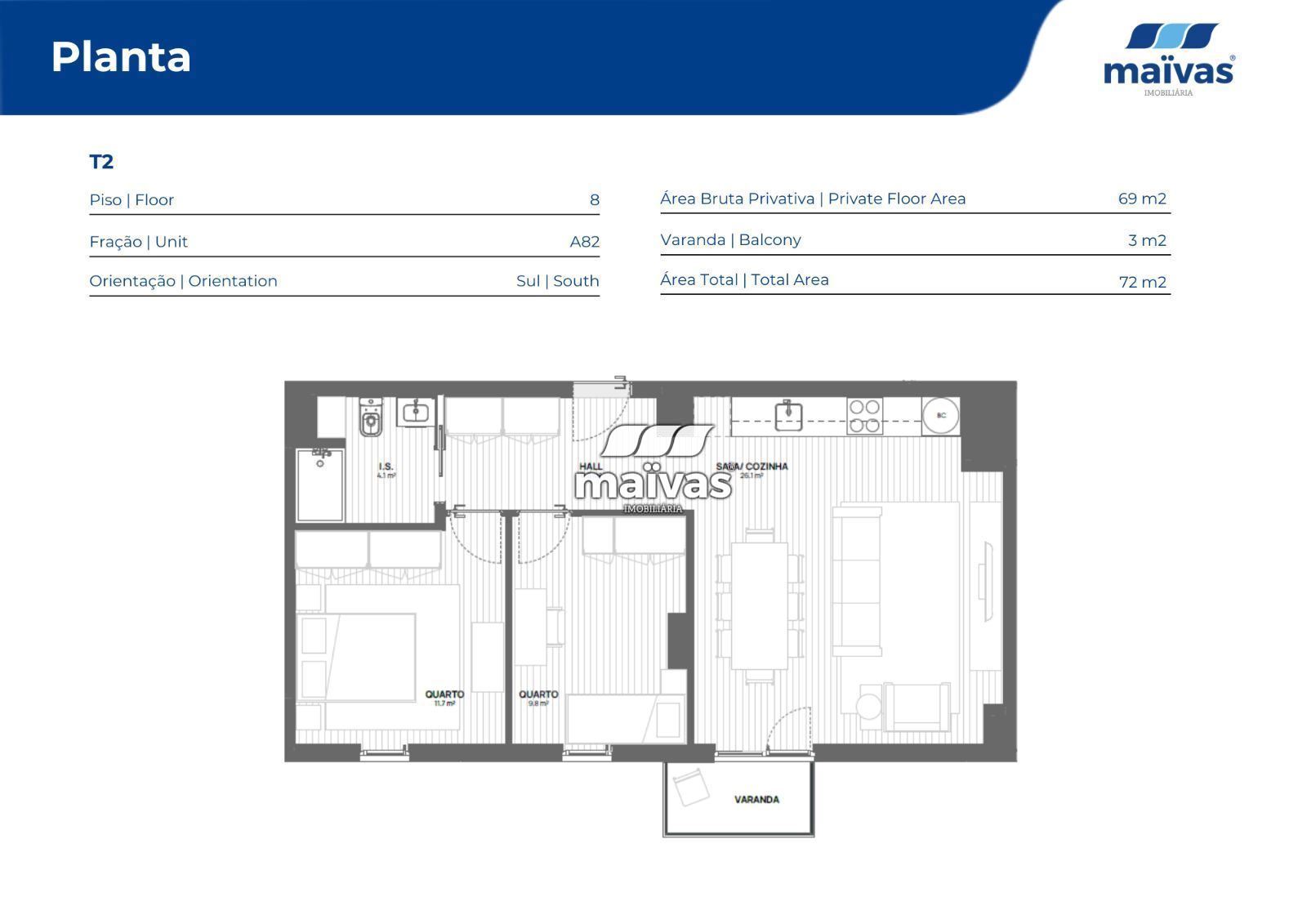 Apartamento T2 para Venda em Matosinhos e Leça da Palmeira