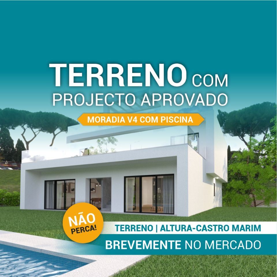 Terreno para Construção de moradia independente com projeto aprovado em Altura, Castro Marim