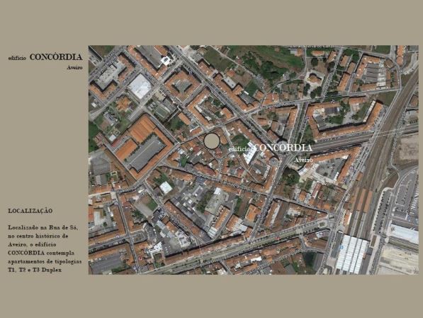 Apartamento T2 centro de Aveiro. Garagem. Condomínio com jardim
