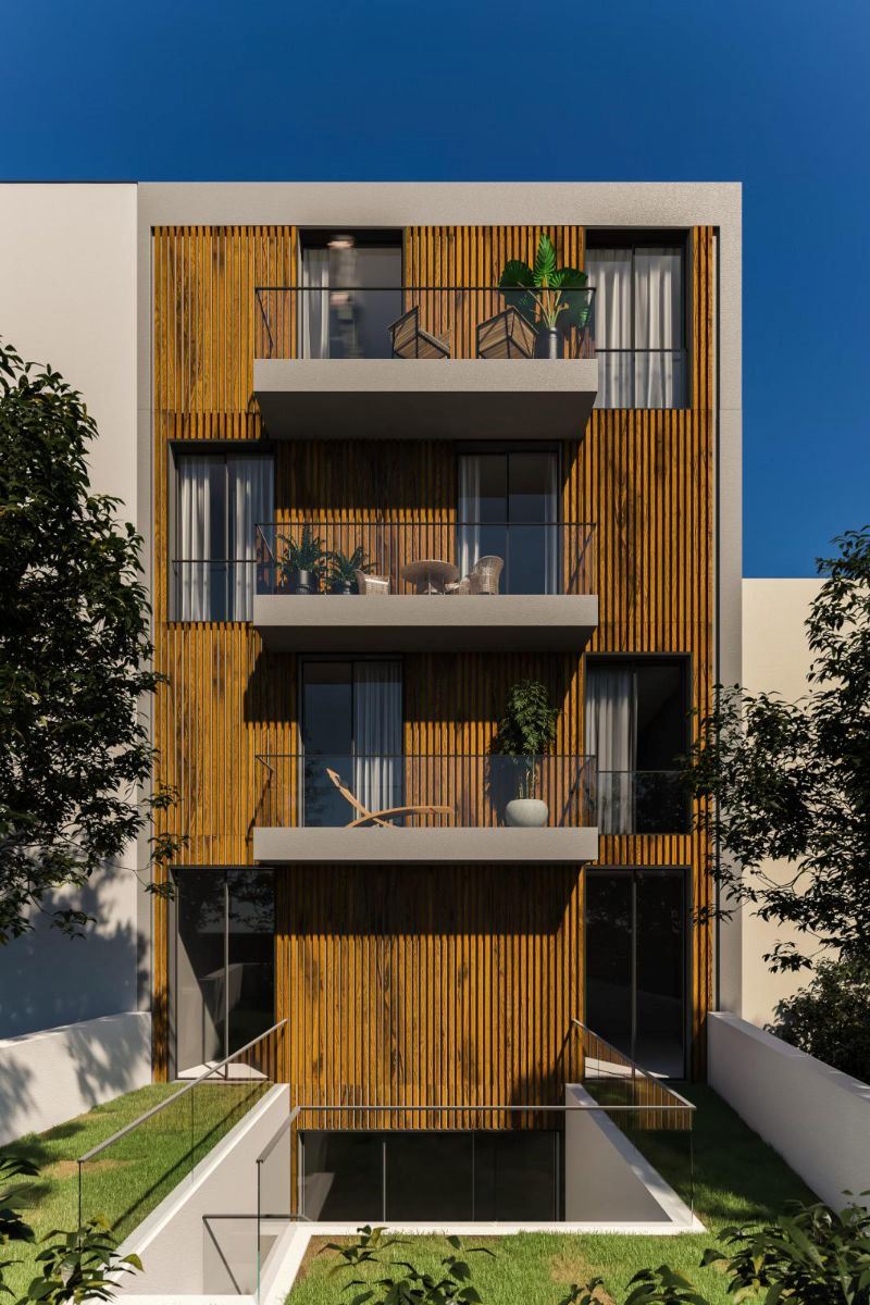 Apartamento T1 novo com varanda em Leça da Palmeira