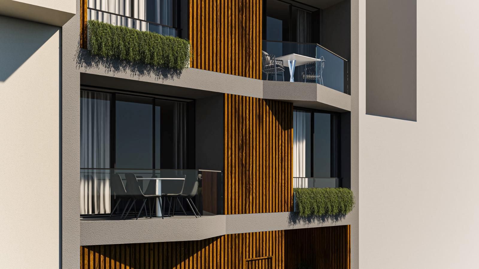 Apartamento T1 novo com varanda em Leça da Palmeira