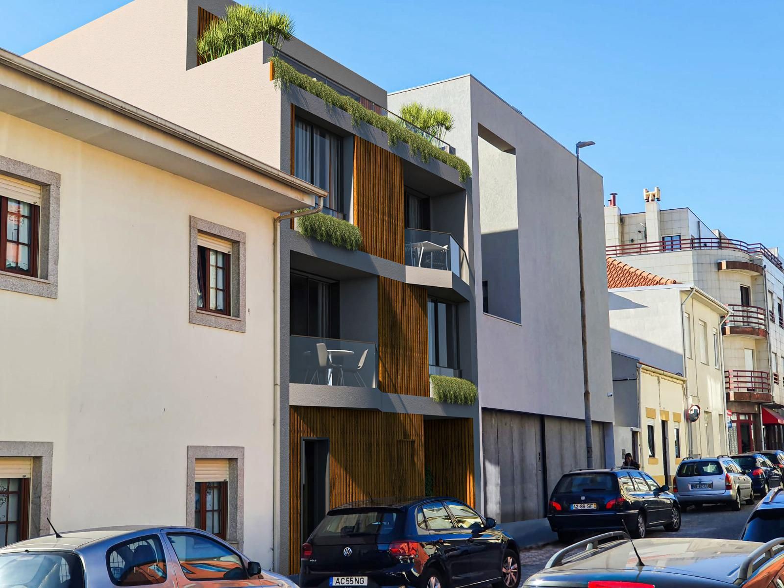 Apartamento T1 novo com varanda em Leça da Palmeira