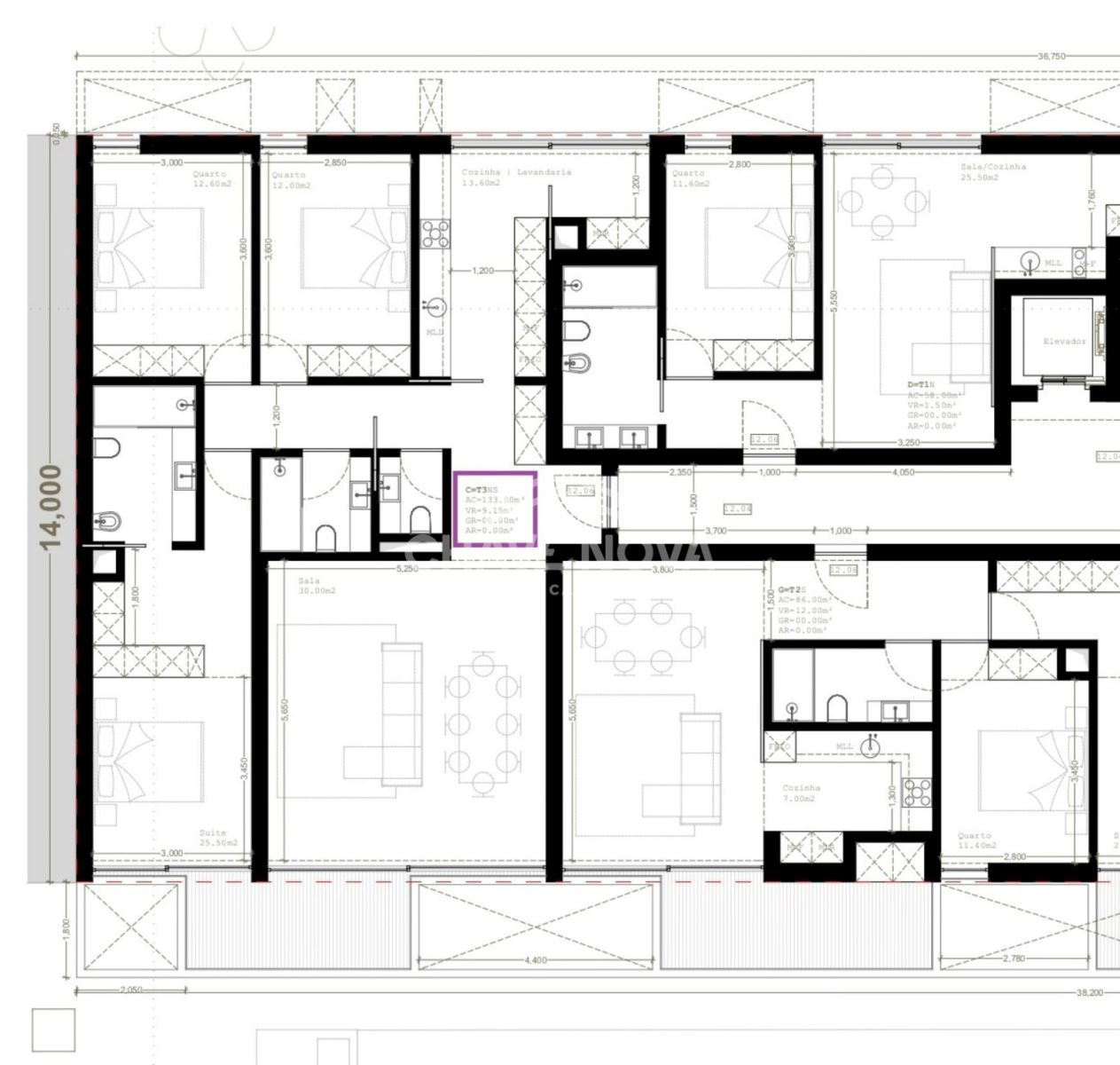 Apartamento T3 para Venda em Glória e Vera Cruz