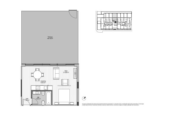 Apartamento T0 Novo com Terraço- Matosinhos