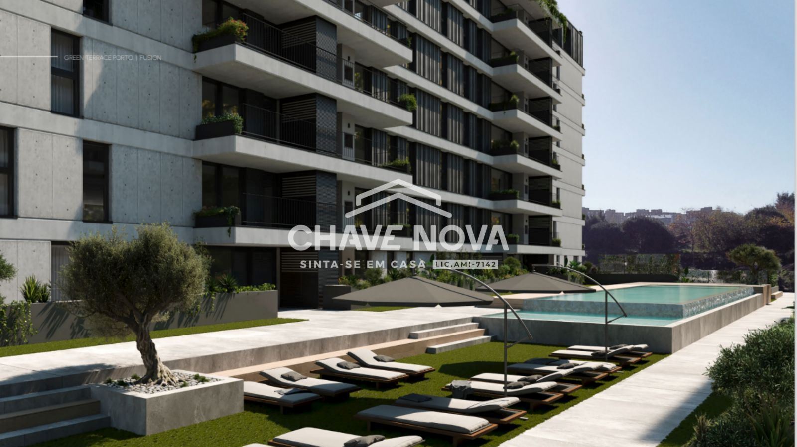 T3 com garagem fechada, varanda no condomínio privado "Fusion Private Residence" (Green Terrace Porto)