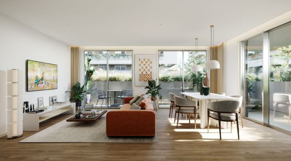 T1 NOVO - Empreendimento Verde Vale - Terraço e Lugar de Garagem - ao Metro Parque Maia