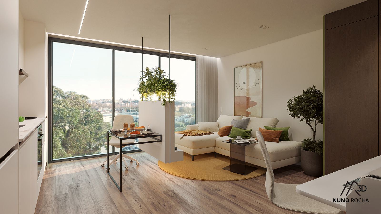 Apartamento T1  Empreendimento Caulinos Residence - Com 1 lugar de garagem e varanda