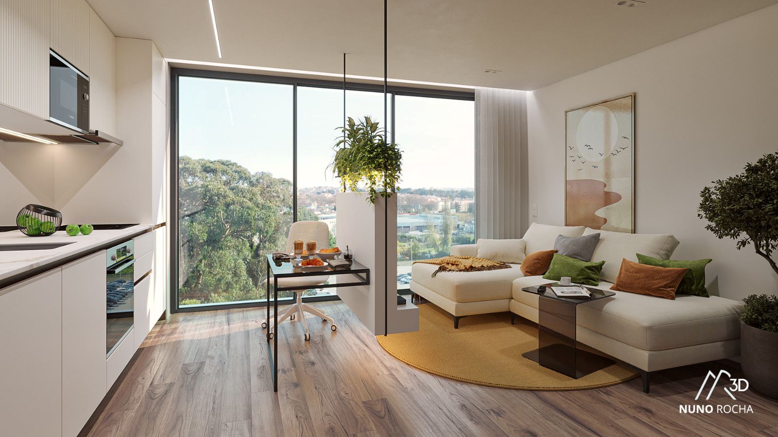 Apartamento T1  Empreendimento Caulinos Residence - Com 1 lugar de garagem e varanda