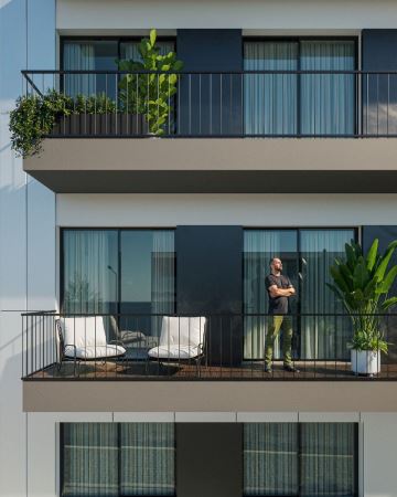 Apartamento T3 Novo c/ Terraço num Condomínio Fechado na Madalena