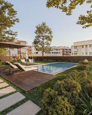 Apartamento T3 Novo c/ Terraço num Condomínio Fechado na Madalena