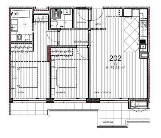 Apartamento T2 Novo c/ Lugar de Garagem em Canidelo