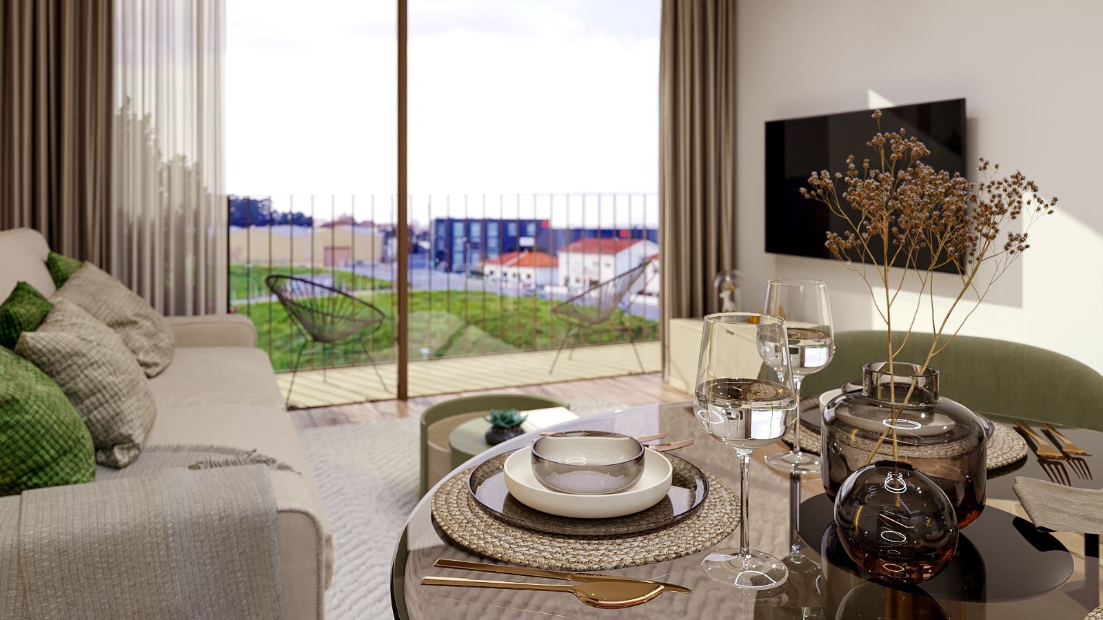 Apartamento T2 - Jardins da Seara - varanda, garagem e arrumo - Oliveira do Douro