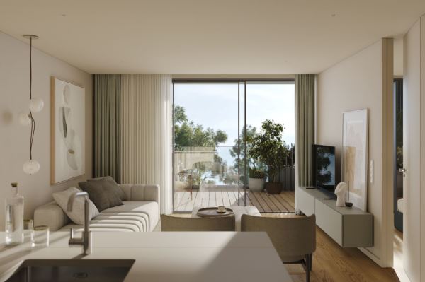 Apartamento T1 - PRESTIGE - varanda (Sudeste) e garagem - à futura linha de metro Rubi - Santa Marinha