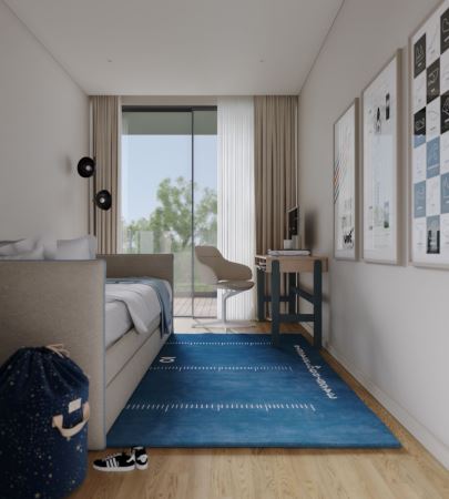 Apartamento T1 - PRESTIGE - varanda (Sudeste) e garagem - à futura linha de metro Rubi - Santa Marinha