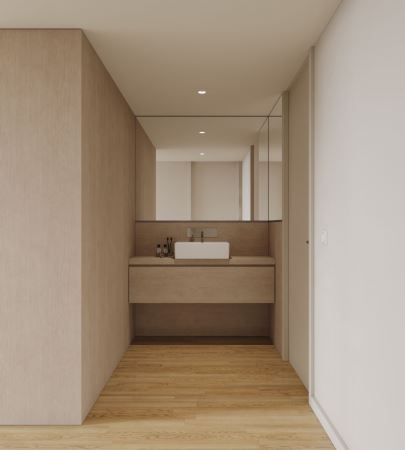 Apartamento T1 - PRESTIGE - varanda (Sudeste) e garagem - à futura linha de metro Rubi - Santa Marinha
