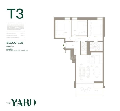 Arrendamento de Apartamento T3  de luxo no THE YARD - Vila Nova de Gaia