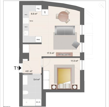 Apartamento T1 - Paranhos Porto