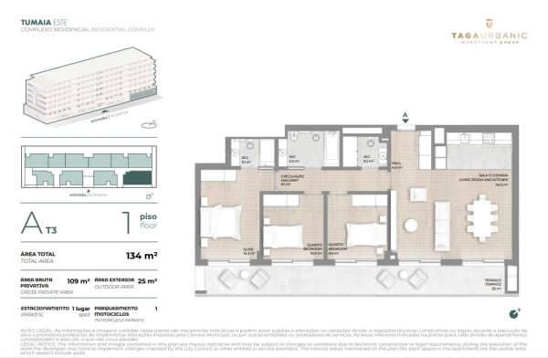 Apartamento T3 C/ Varanda - Verde Vale na Maia