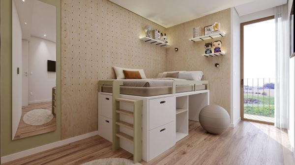 Apartamento T1 novo, jardins da seara 