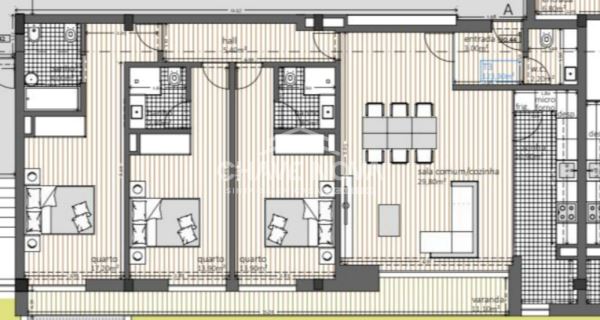 Apartamento T3 novo, urbanização Quinta do Mosteiro, Moreira