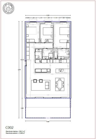 Apartamento T3 com jardim – Empreendimento de Luxo “A Antiga Fábrica do Prado”, Matosinhos Sul.