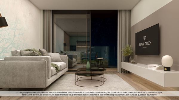 T2 novo 1º piso com varanda e garagem Empreendimento Royal Green T2 novo 1º piso com varanda e garagem Empreendimento Royal Green