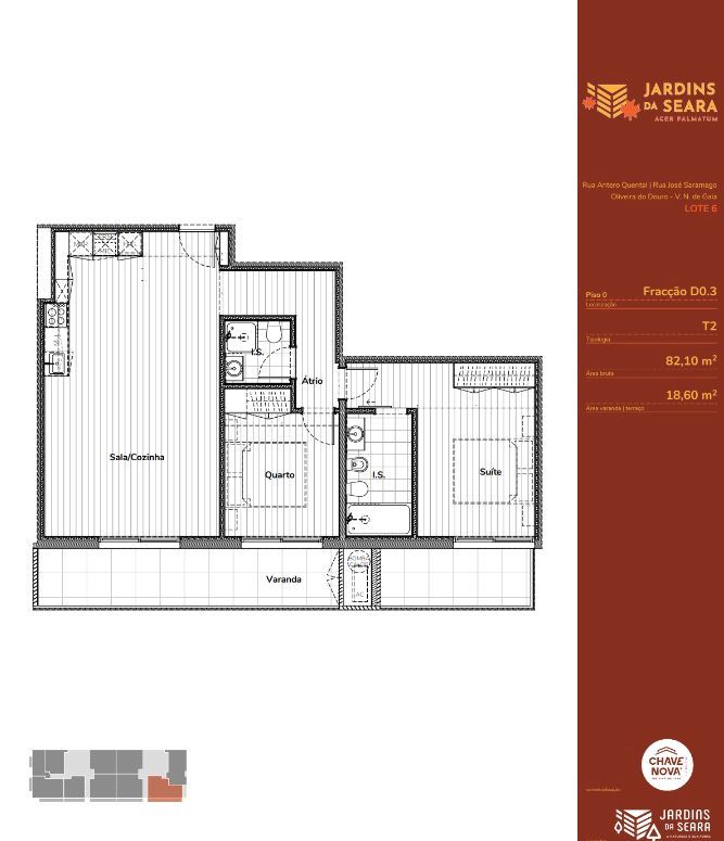 Apartamento T2 para Venda em Oliveira do Douro