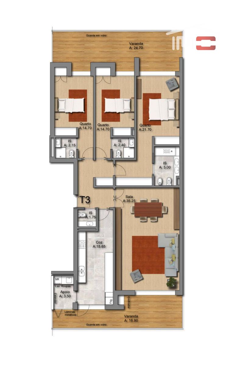 Apartamento T3 para Venda em Montijo e Afonsoeiro